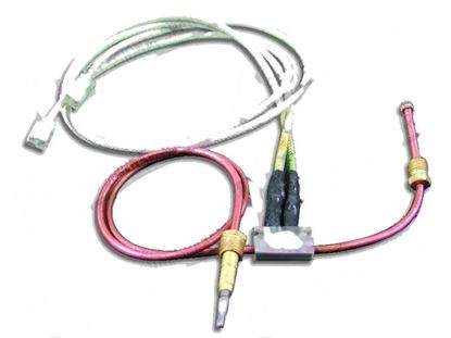 Picture of Interrupted thermocouple M9x1 L=600 mm with cables L=650 mm for Zanussi, Electrolux Part# 2784