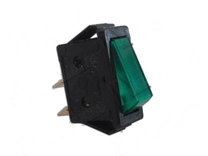 Picture of Green single-pole backlit switch 11x30 mm; 0-1 for Zanussi, Electrolux Part# 4110