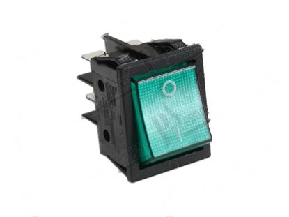 Picture of Green double-pole backlit switch 22x30 mm; 0-I for Zanussi, Electrolux Part# 4158