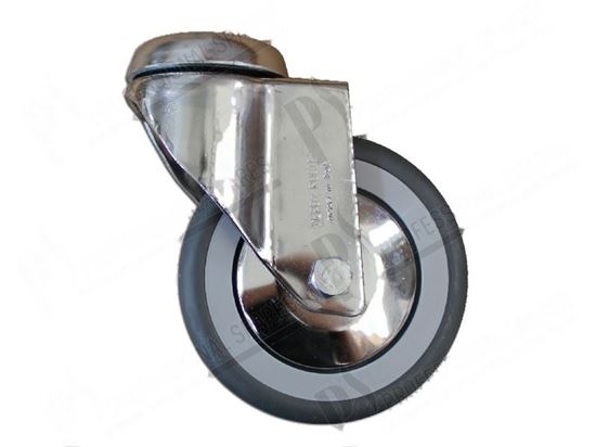 Picture of Swivel castor without lock  100x30 mm - chrome-plated for Zanussi, Electrolux Part# 33657