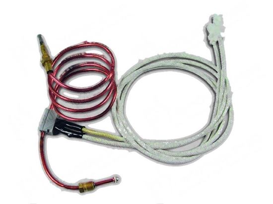 Picture of Interrupted thermocouple M9x1 L=1000 mm with cables L=1000mm for Zanussi, Electrolux Part# 51635