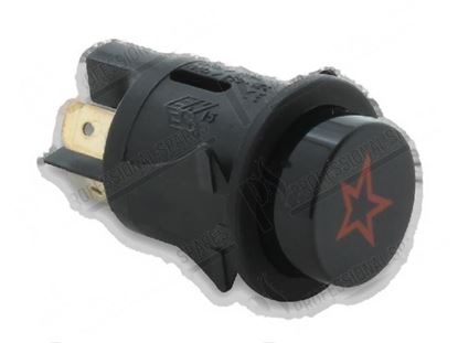 Picture of Momentary push switch black  25 mm - (flash) for Zanussi, Electrolux Part# 53978