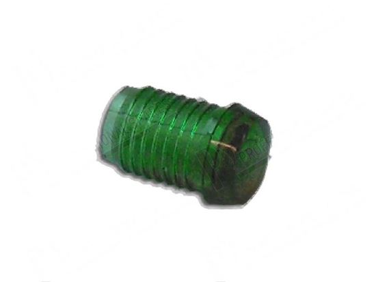 Picture of Green lamp cap  6 mm - L=10 mm for Zanussi, Electrolux Part# 54151