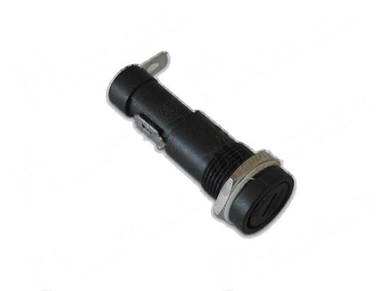 Picture of Fuse holder  12 mm 16A - 250V faston 90Â° 4,8x0,5 mm for Zanussi, Electrolux Part# 56582