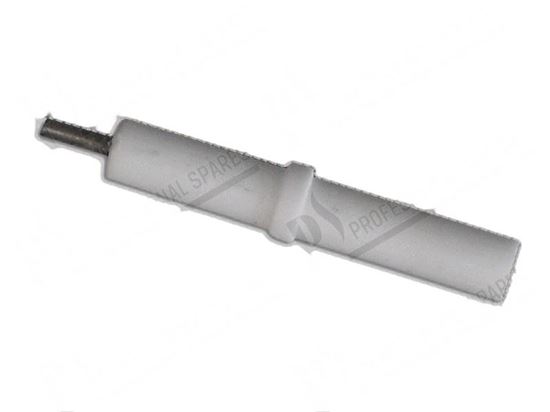 Picture of Spark plug - insul.  7x44 mm electrode L=7x2 mm for Zanussi, Electrolux Part# 58337