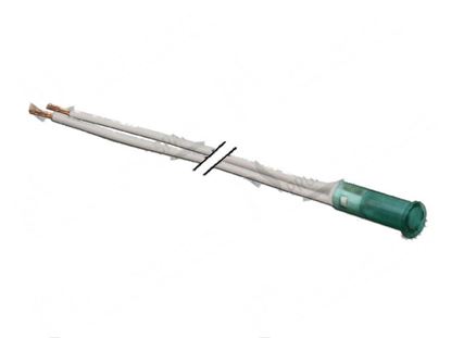 Afbeeldingen van Pilot lamp  6 mm 230V green - cable L= 200 mm for Elettrobar/Colged Part# 216028