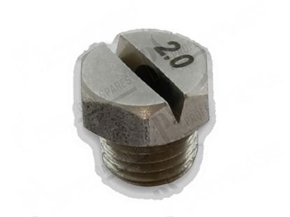 Picture of Rinse nozzle 1/16" NPT - H=9,6 mm -  2,0 mm for Meiko Part# 472035