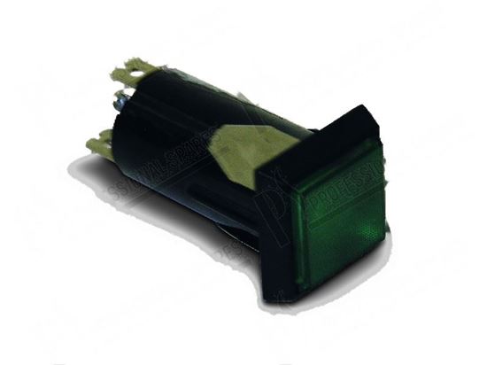 Picture of Green pilot lamp  20 mm 230V for Zanussi, Electrolux Part# 002161, 0G0220, 0K4902