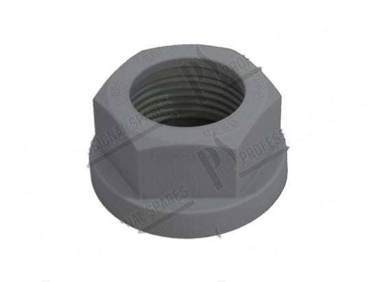 Picture of Nut for wash arm support  62 mm for Hobart Part# 00885536001, 00-885536-001, 8855361, 885536-1