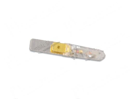 Picture of White pilot lamp  9 mm 240V for Zanussi, Electrolux Part# 046241, 0C0249, 0K9101, 763110103