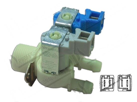 Picture of Solenoid valve 180Â° - 2 ways - 220/240V 50/60Hz -  10,5 mm for Zanussi, Electrolux Part# 0C5516