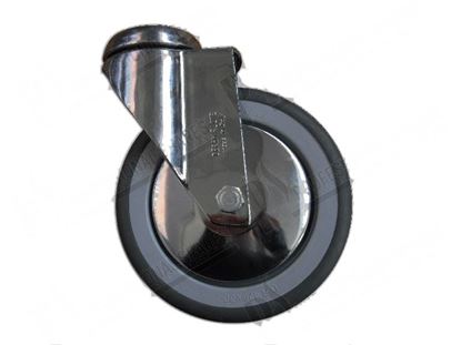 Picture of Swivel castor without lock  125x30 mm - chrome plated for Zanussi, Electrolux Part# 0E5373
0KB549
0S1427
461208700