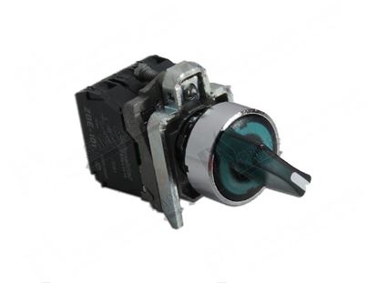 Picture of Green rotary switch  22 mm - 2 pos. 0-1 with led 240V for Zanussi, Electrolux Part# 0H2641
0K9113
767110401