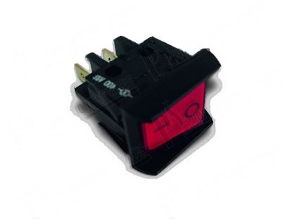 Picture of Red double-pole backlit switch 22x30 mm; 0-I for Zanussi, Electrolux Part# 0K7092