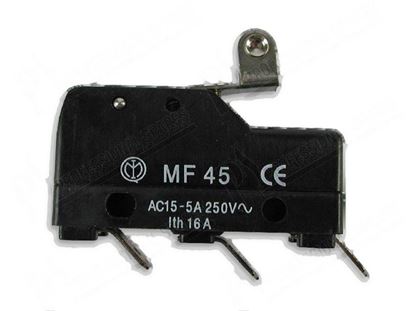 Picture of Snap action microswitch with roller 5A 250V L=25mm for Zanussi, Electrolux Part# 0L0204, 0L1942