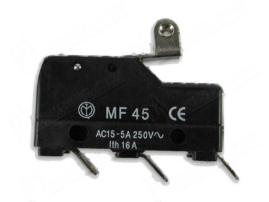 Snap action microswitch with roller 5A 250V L=25mm for Zanussi, Electrolux  Part# 0L0204, 0L1942