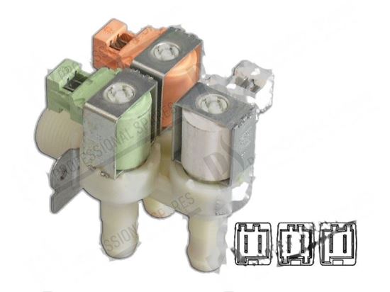 Picture of Solenoid valve 90Â° - 3 ways - 220/240V 50Hz -  14 mm for Zanussi, Electrolux Part# 0L0260