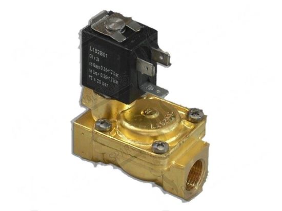 Picture of Solenoid brass valve L182B - NC - G3/8" - 24V 50/60Hz for Zanussi, Electrolux Part# 0L0948