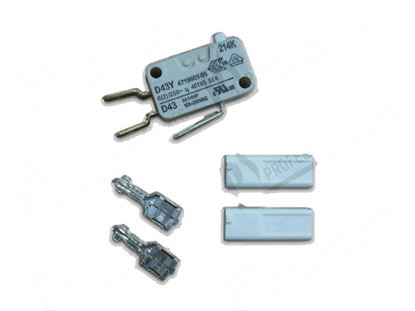 Picture of Snap action microswitch NC 6-250 Vac for Zanussi, Electrolux Part# 0W3392, 472990486