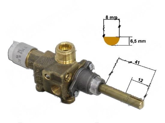 Obrázek z Valved gas tap CPMM 18700/821 for Fagor Part# 11R9021020 12003724 12038522 R902102000 