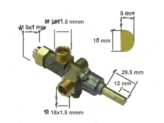 Picture of Valved gas tap CAL-3200 for Fagor Part# 12009462 U702101000