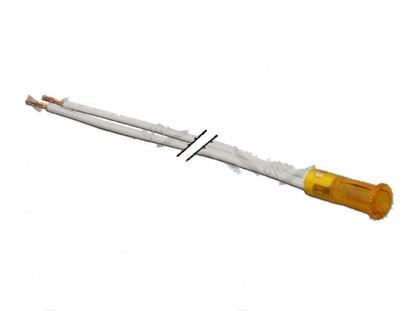 Image de Pilot lamp  6 mm 230V yellow - cable L= 200 mm for Elettrobar/Colged Part# 216003, 216025, 216029