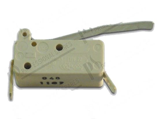 Picture of Snap action microswitch with lever for Zanussi, Electrolux Part# 46322