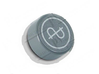 Picture of Grey push button  23 mm for Zanussi, Electrolux Part# 49317