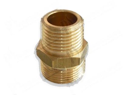 Picture of Nipple 1/2" ·1/2" - L=27 mm - brass for Elettrobar/Colged Part# 927143, DZR244